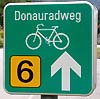 Il cartello della Donauradweg