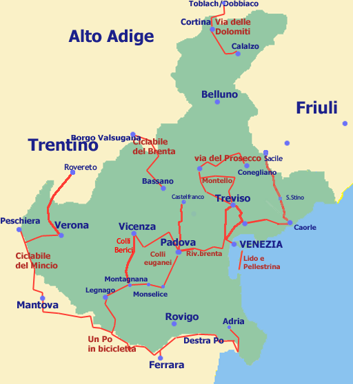 Mappa del Veneto